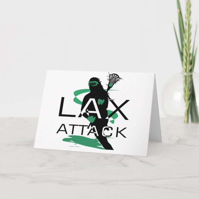 Carte Vert d'attaque de LAX de filles de lacrosse (Devant)
