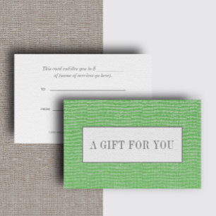 Carte Vert   Linge sobre élégant look chic