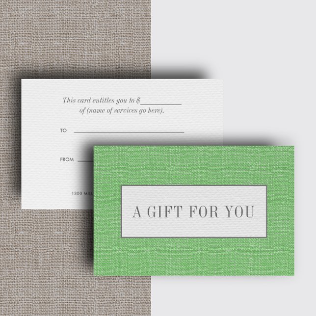 Carte Vert | Linge sobre élégant look chic (Créateur téléchargé)