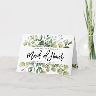 Carte vert merci d'être ma bonne d'honneur