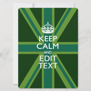 Carte Vert Turquoise Gardez Le Calme Et Votre Texte Unio
