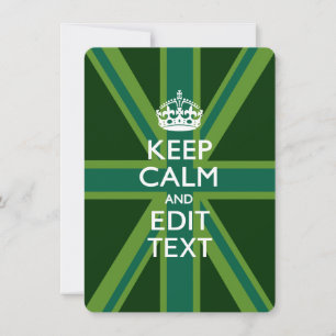 Carte Vert Turquoise Gardez Le Calme Et Votre Texte Unio