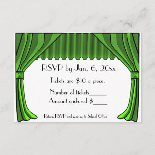 Carte verte des rideaux RSVP en théâtre