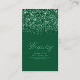 Carte verte en cristal d'enregistrement de mariage