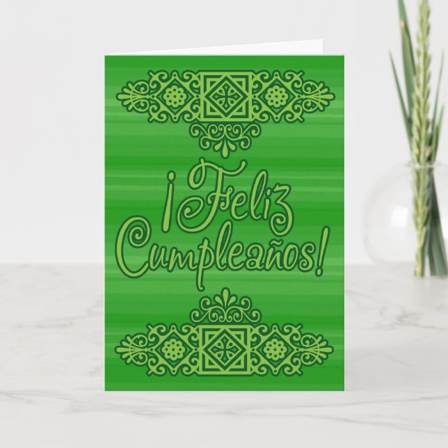 Carte Verte Espagnole Amusante Anniversaire (Devant)