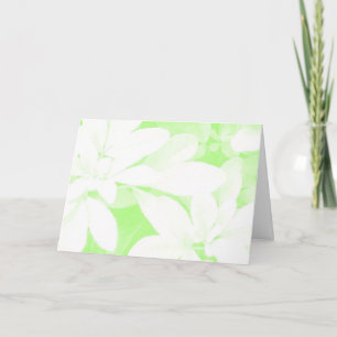 Carte verte Feuille douce "Bonne Pâques"