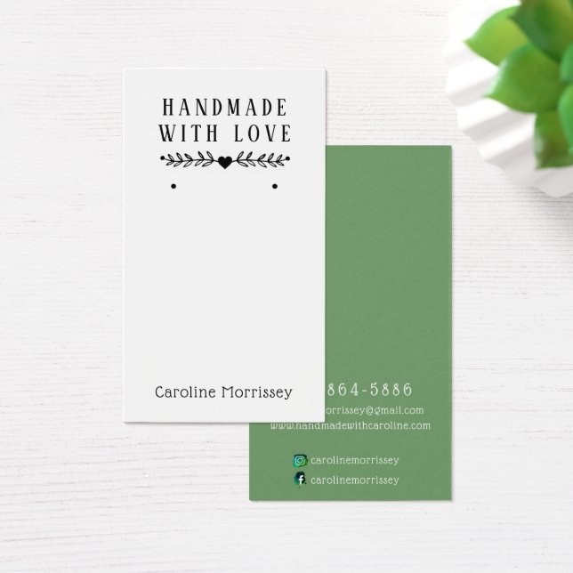 Carte verte simple à oreille bijoux (Bureau)