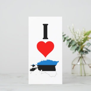 Carte Vertical I Love Estonie / I Heart Estonie Estonien