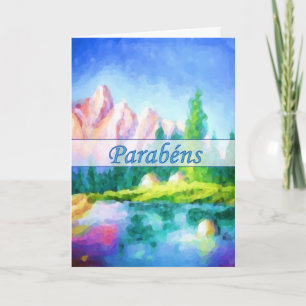 Carte Verticale Pink Mountain pour l'anniversaire 