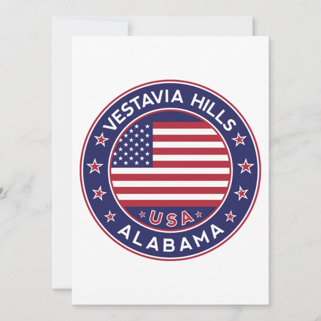 Carte Vestavia Hills, Alabama (Devant)