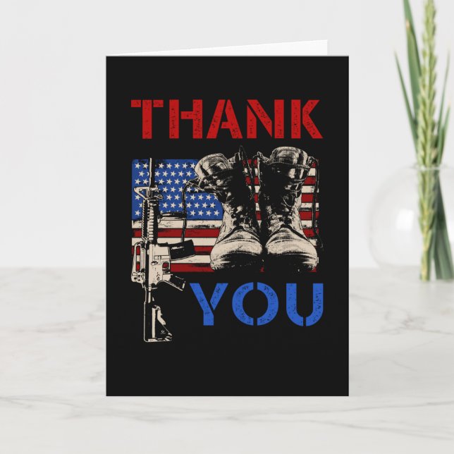 Carte Vétarens du Merci cadeau de la fête des vétérans (Devant)