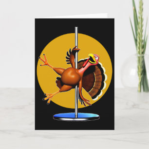 Carte Vêtements de danse de dinde drôle Pôle de danse Th