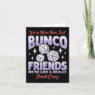 Carte Vêtements de l'équipe de la soirée Bunco mignonne 