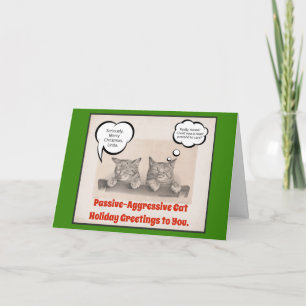 Carte Vêtements de Noël Passive Aggressive Chat