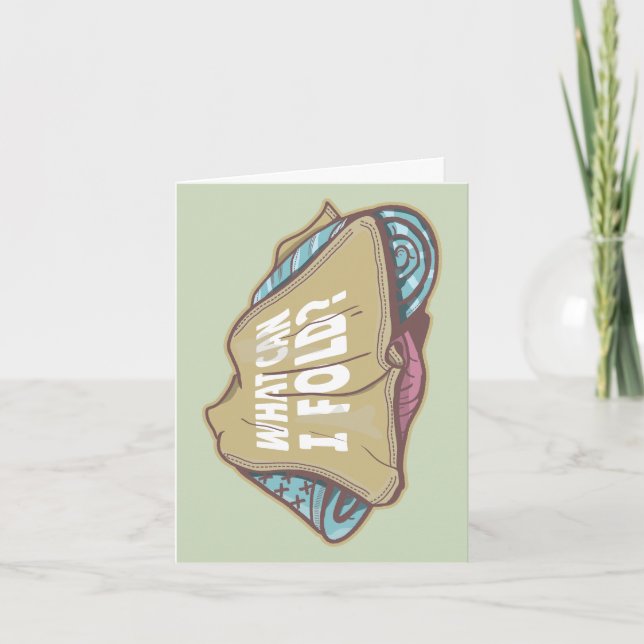 Carte Vêtements pliants, jour de lessive (Devant)