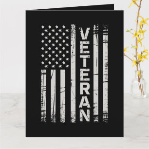 Carte Vétéran Drapeau Américain Armée Américaine Patriot