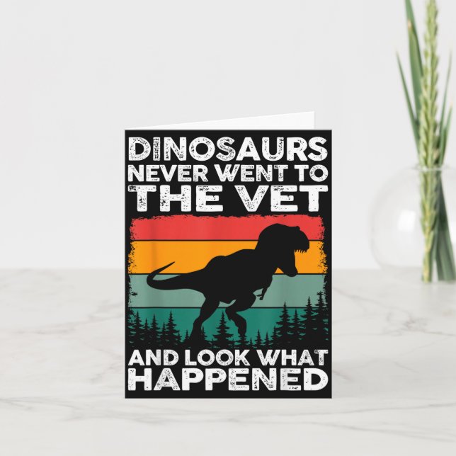 Carte Veterinarian Dinosaur Funny Vet Life Animal Rescue (Devant)