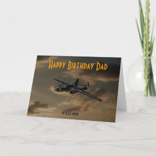 Carte veuve noire, P61 BLACK WIDOW, Joyeux père d'annive