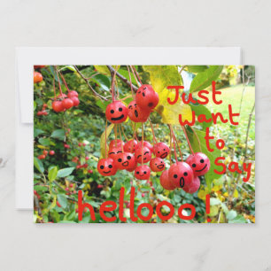 Carte Veux juste dire Bonjour !