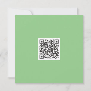 Carte Vibe moderne monochrome vert pur Code QR