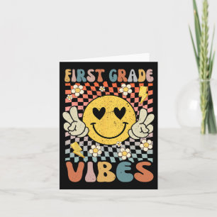 Carte Vibes de 1ère année Retro Enseignant 1er jour de S