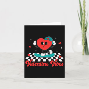 Carte Vibes de la Saint-Valentin Groovy Cœur Mignon Pour