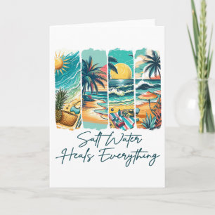 Carte Vibes d'été Vacances à la plage L'eau salée guérit