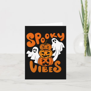 Carte Vibes éffrayantes Joyeux Costumes Citrouille Hallo