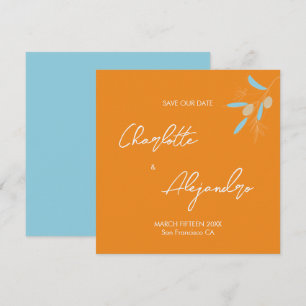 Carte Vibes méditerranéennes Mariage Sauvez la date Oran