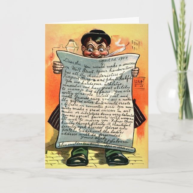 Carte Victorian April Fools Day (Devant)