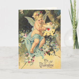 Carte Victorian Cherub Valentine's Day Card