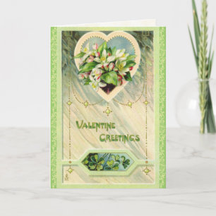 Carte Victorian Clover Valentine's Day Card