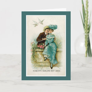 Carte Victorian Couple Inséparables Valentine's Da