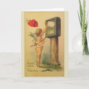 Carte Victorian Cupid Valentine's Day