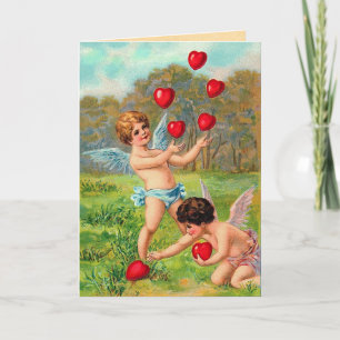Carte Victorian Cupid Valentine's Day