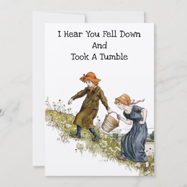 Carte Victorian Era Jack & Jill par Kate Greenaway (Devant)