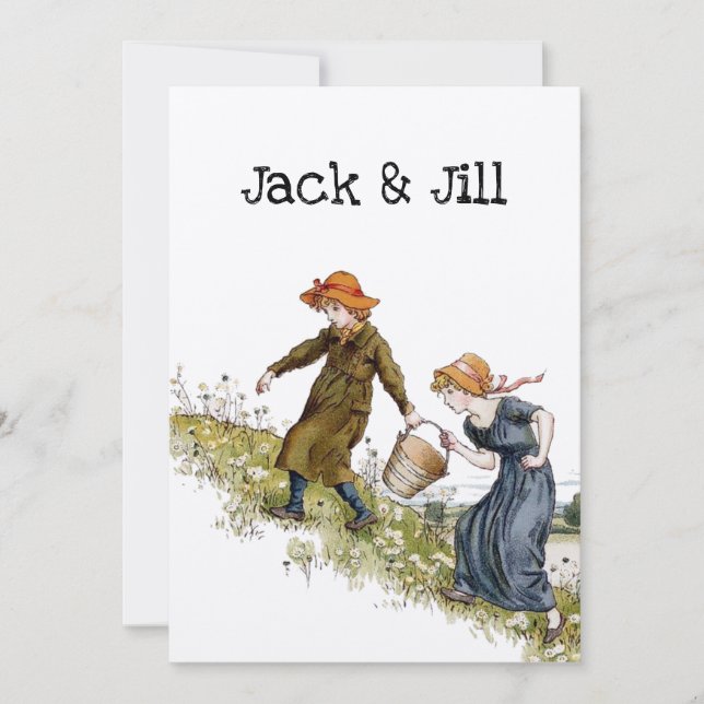 Carte Victorian Era Jack & Jill par Kate Greenaway (Devant)