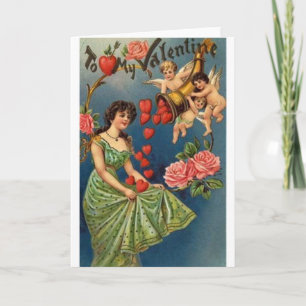 Carte Victorian Heart Shower Valentine's Day
