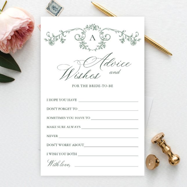 Carte Victorian Ornate Grace Floral Voeux & Consei (Créateur téléchargé)