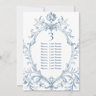 Carte Victorian Ornate Grace Mariage Carte de sièg