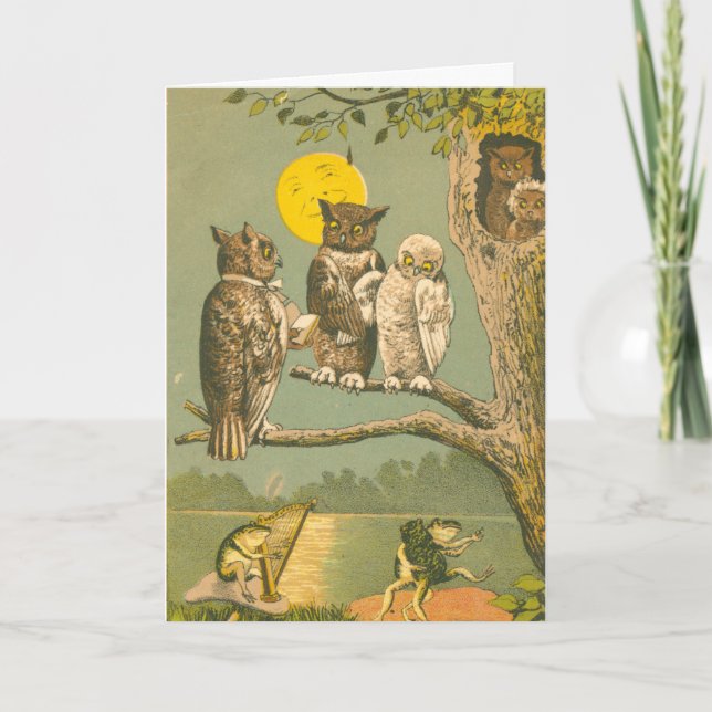 Carte Victorian Owl Mariage (Devant)