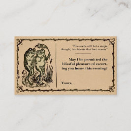 Carte Victorian Personnalisable Frog Acquaincard