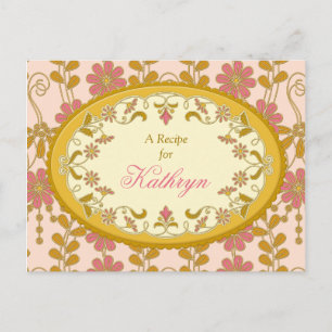 Carte Victorian Pink Gold Recette pour la mariée