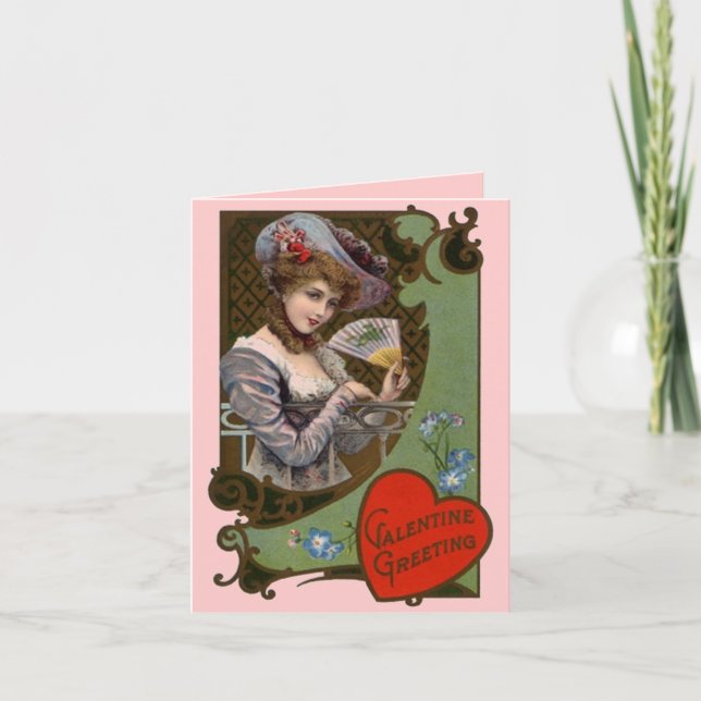Carte Victorian Valentine's Day vintage (Devant)