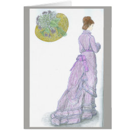 Carte victorienne - amour, poème