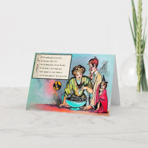 Carte victorienne Halloween Poem 3