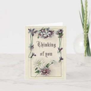 Carte victorienne "Pensez à vous"