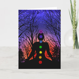 Carte vide | Méditation Yoga au coucher du soleil