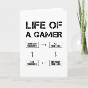 Carte Vie d'un joueur Jeux Vidéo Jeu cadeau