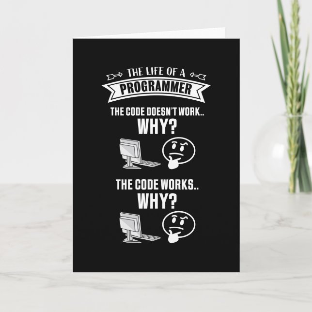 Carte Vie d'un programmeur - Code ne fonctionne pas (Devant)